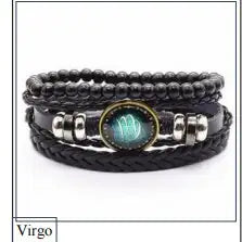 Vintage Braided Leather Cord Set Bracelet, Cowhide Hand Cord, Men's Leather Bracelet